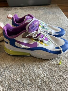 Nike Kids Air Max Style Sneakers - White, Purple, Blue, Yellow